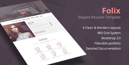 ThemeForest - Folix - Responsive Resume, Personal Portfolio Temp - FULL
