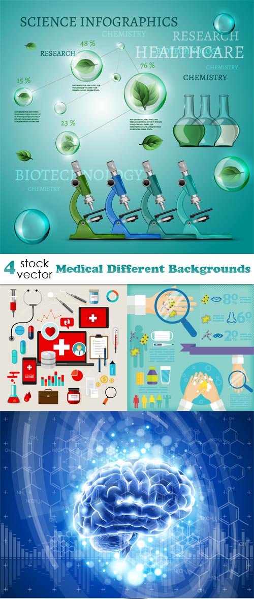 Vectors - Medical Different Backgrounds