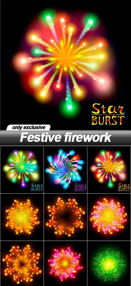 Festive firework - 15 EPS