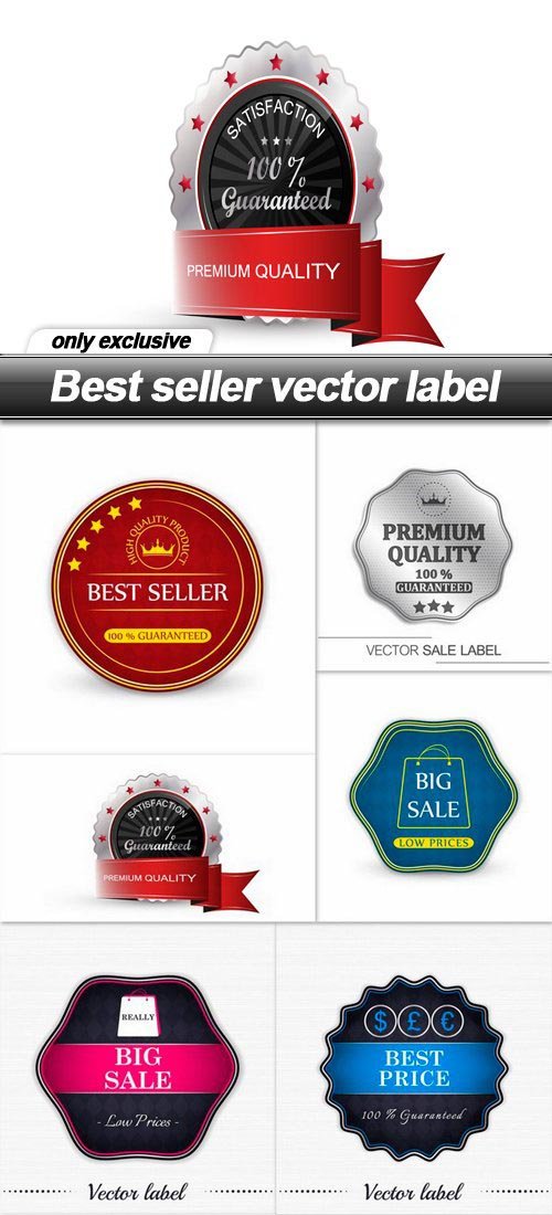 Best seller vector label - 10 EPS