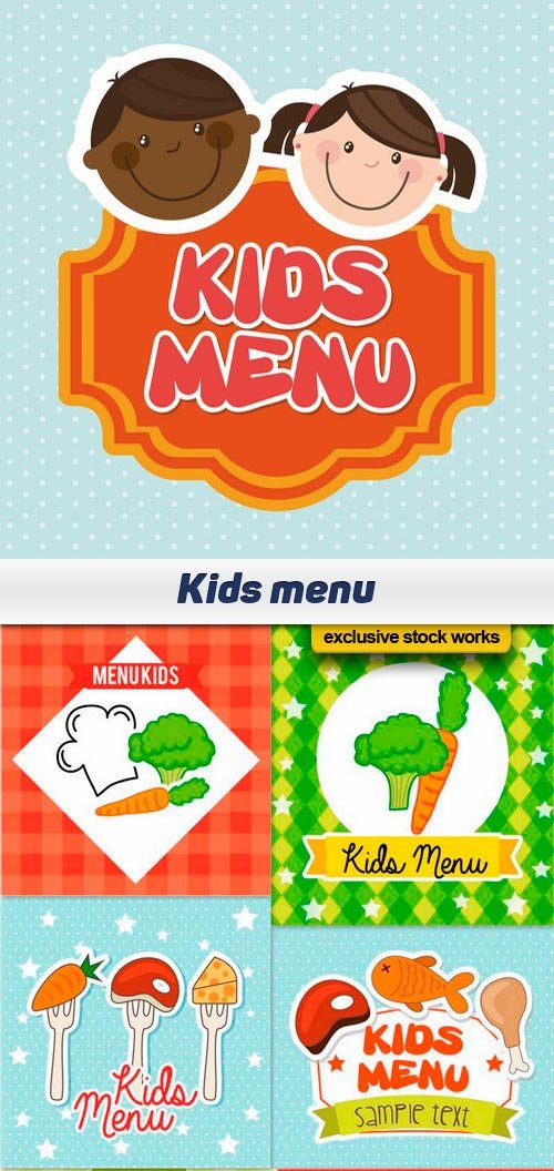 Kids menu - 10 EPS