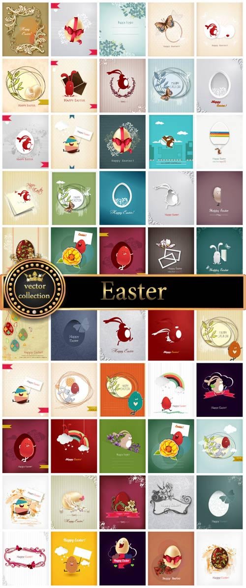 Collection of vector Easter