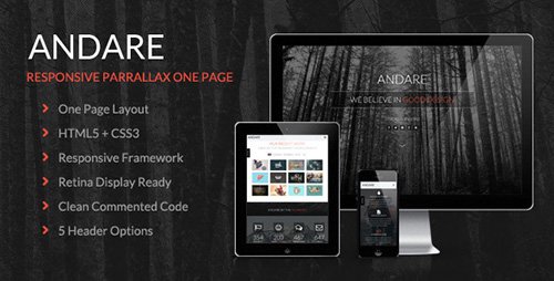 ThemeForest - Andare v1.1 - Parallax One Page Theme