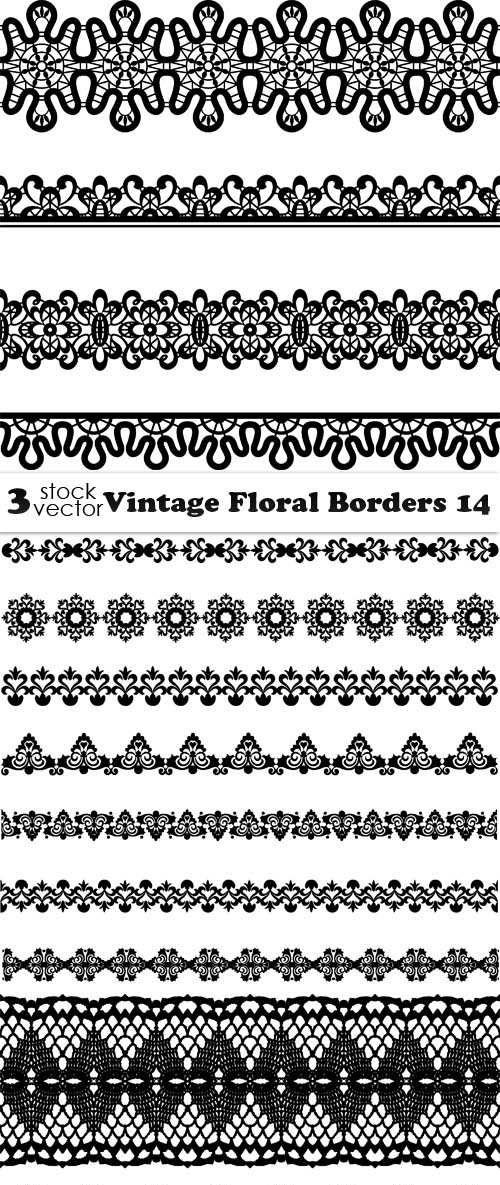 Vectors - Vintage Floral Borders 14
