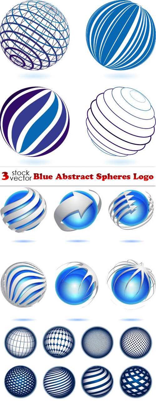 Vectors - Blue Abstract Spheres Logo