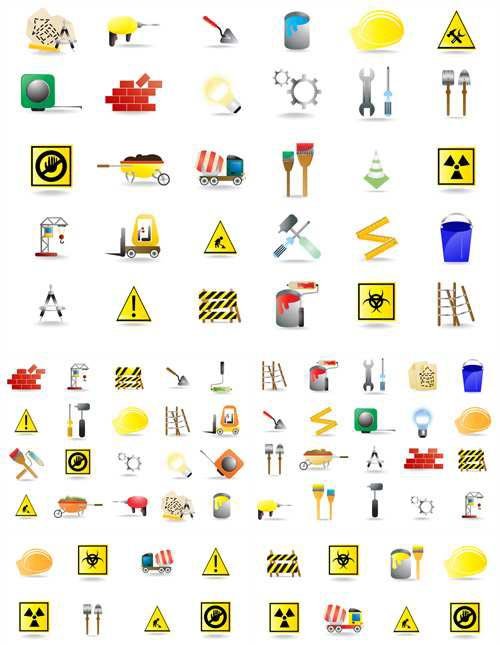 Vector Set - Under Construction Icons