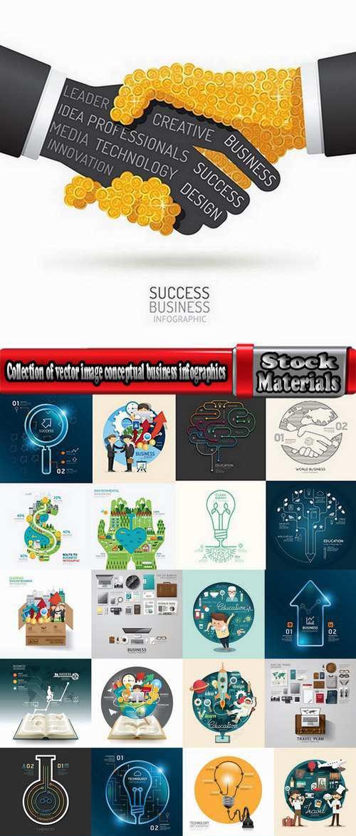 Collection of vector image conceptual business infographics