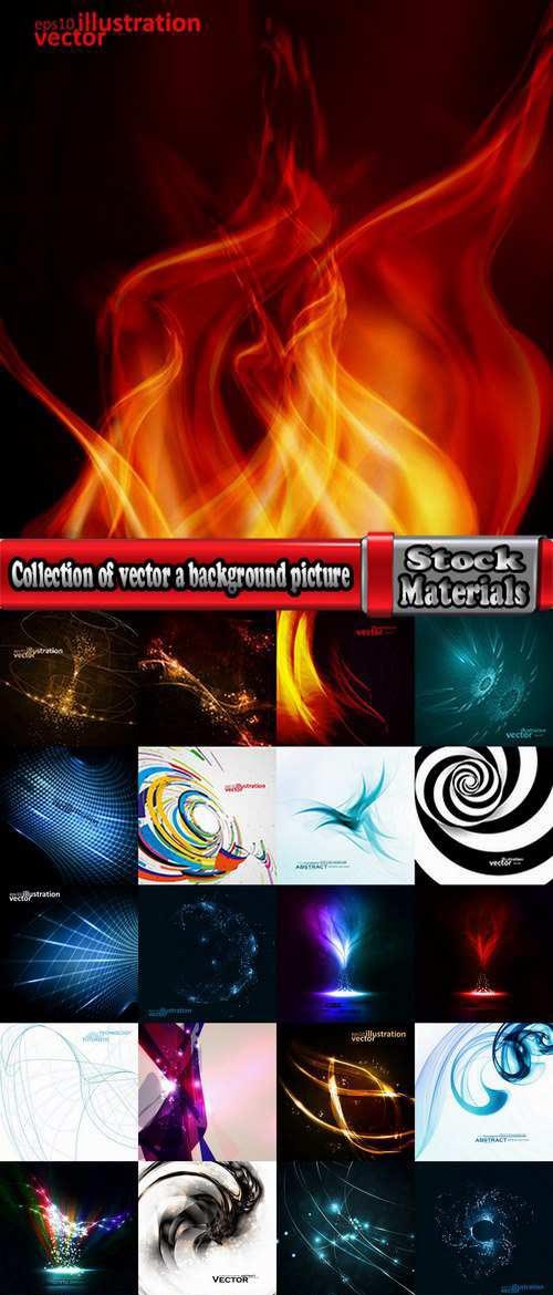 Collection of vector a background picture abstraction fire flames smoke line