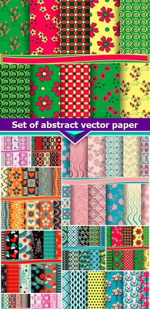 Set of abstract vector paper 13X EPS