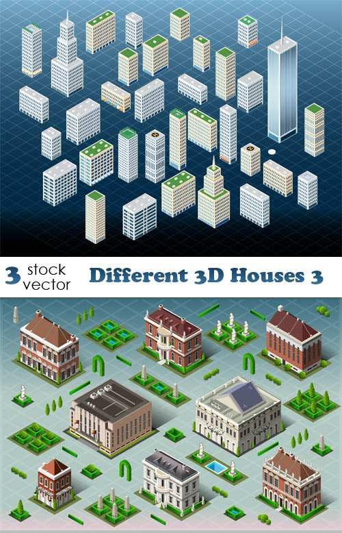 Vectors - Different 3D Houses 3