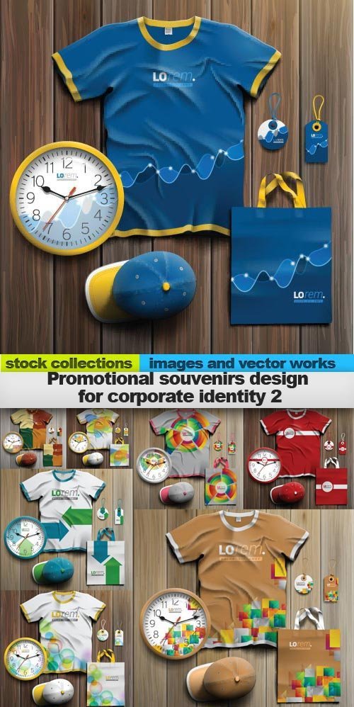 Promotional souvenirs design for corporate identity 2, 15 x EPS