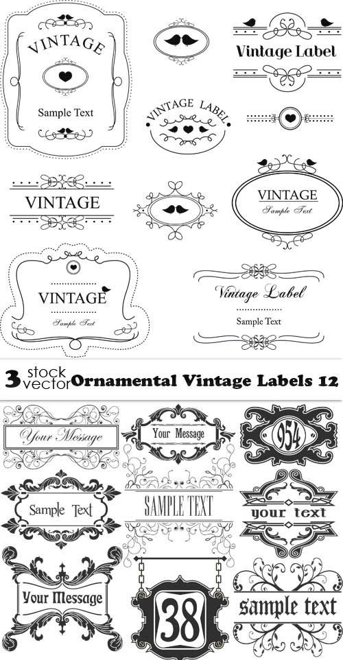 Vectors - Ornamental Vintage Labels 12
