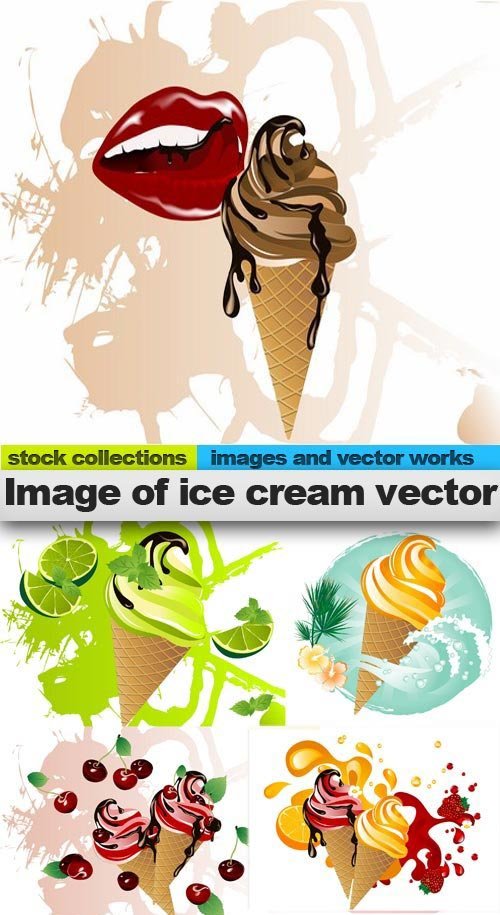 Image of ice cream vector, 10 x EPS