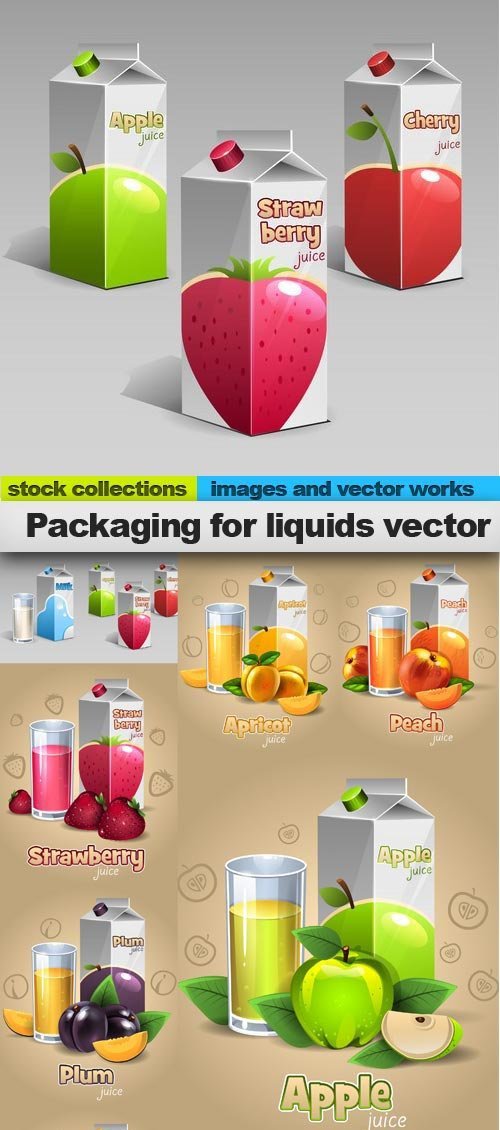 Packaging for liquids vector, 10 x EPS