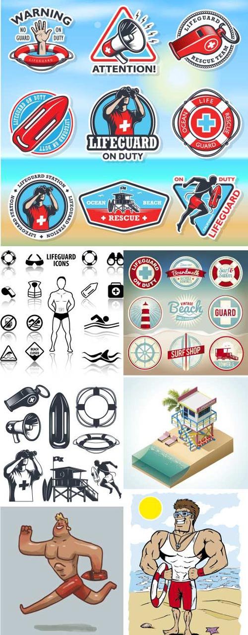 Lifeguard Design Elements, 25xEPS
