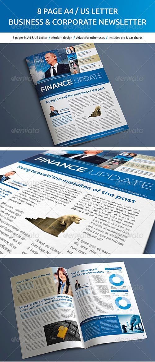 GraphicRiver - 8 Page Business and Corporate Newsletter