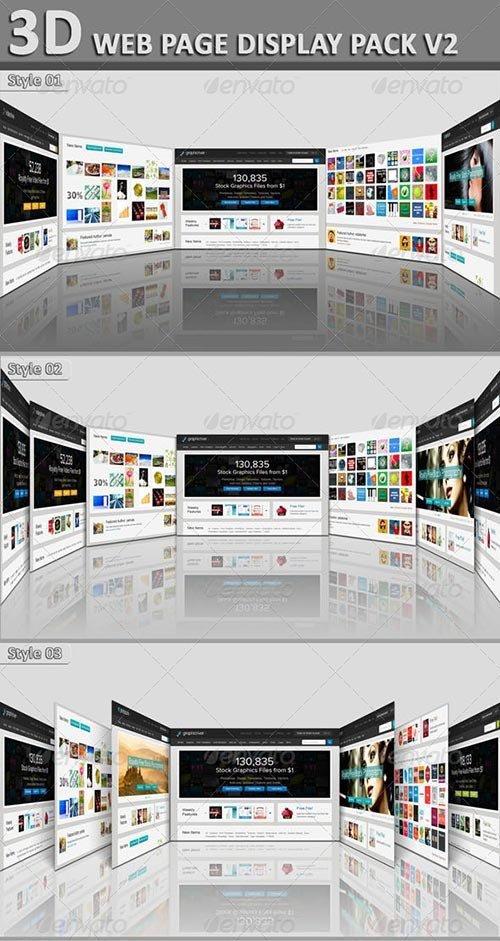GraphicRiver - 3D Web Page Display Pack V2