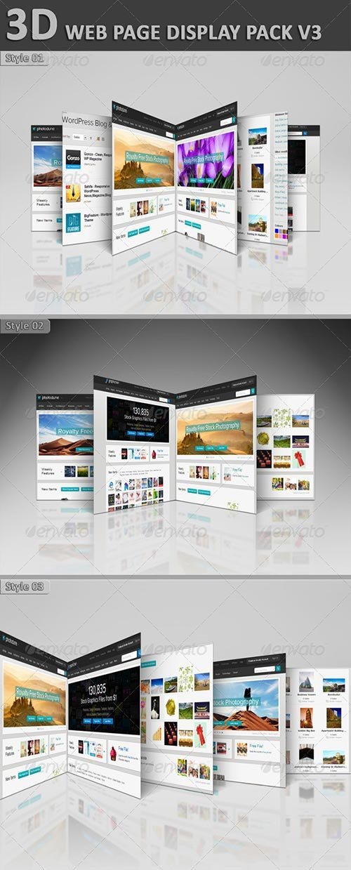 GraphicRiver - 3D Web Page Display Pack V3