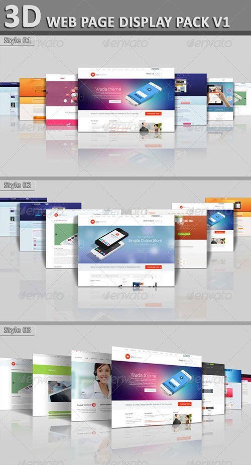 GraphicRiver - 3D Web Page Display Pack V1