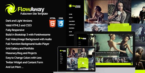 ThemeForest - FlowAway v1.1 - Fullscreen Video/Image with Audio