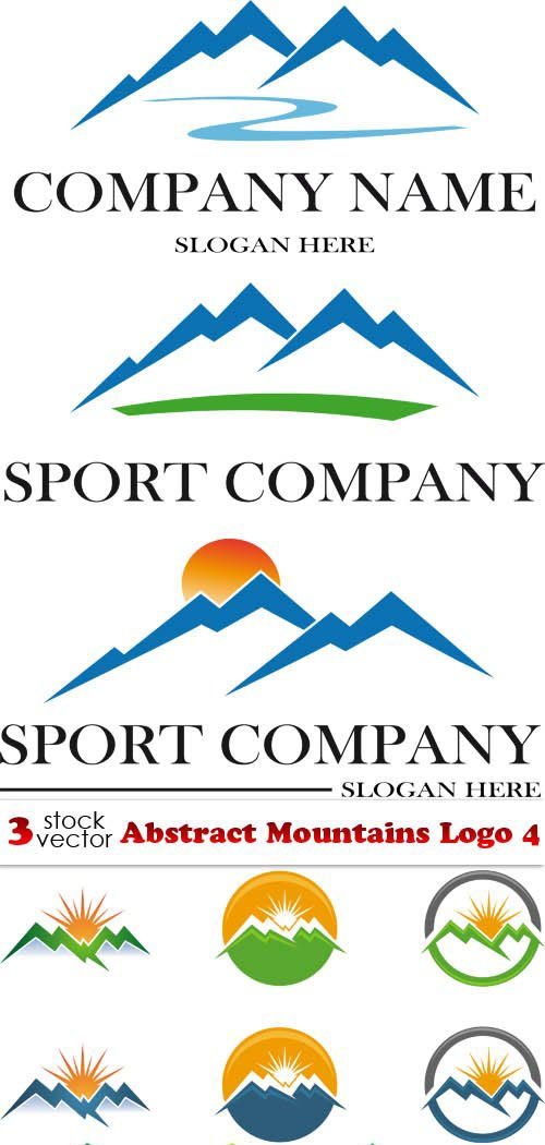 Vectors - Abstract Mountains Logo 4