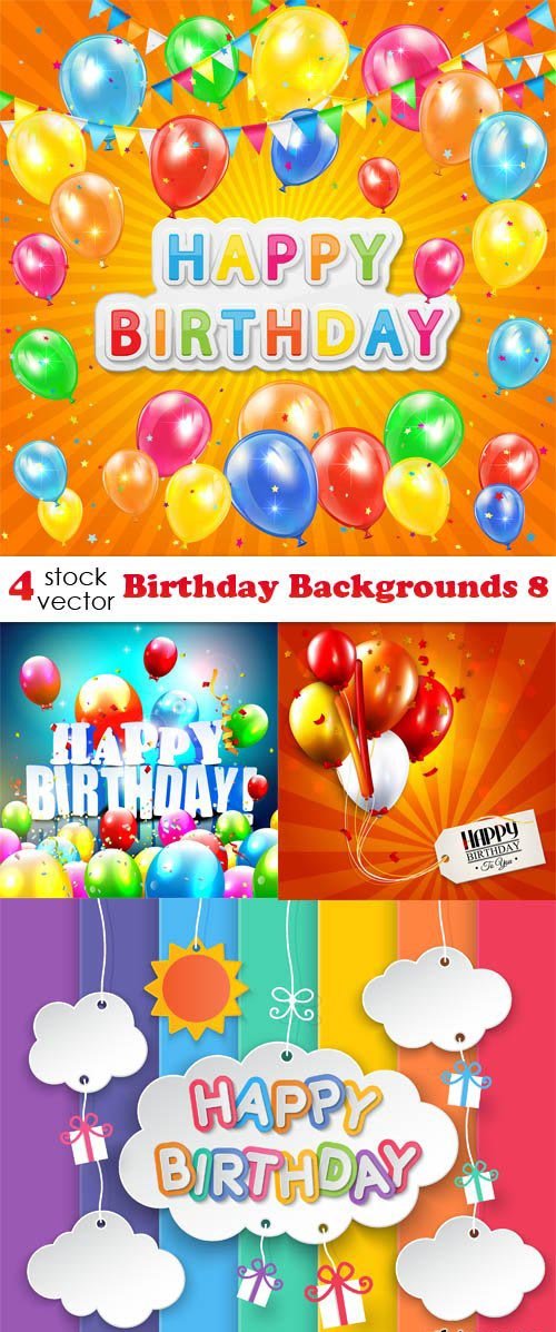 Vectors - Birthday Backgrounds 8
