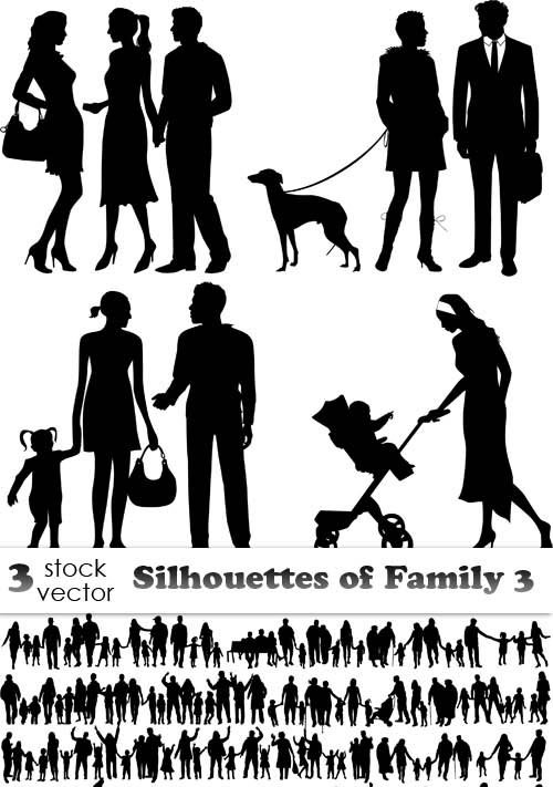 Vectors - Silhouettes of Family 3