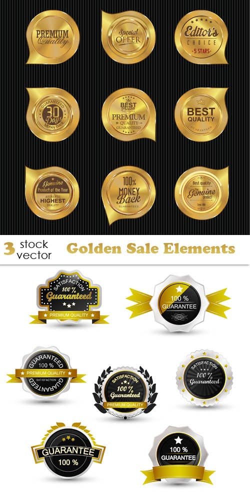 Vectors - Golden Sale Elements
