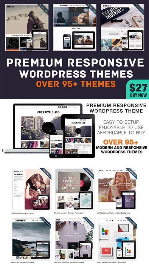 MightyDeals - 95+ Premium Responsive WordPress Themes