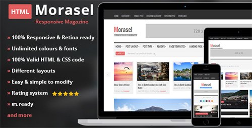 ThemeForest - Morasel - Responsive News and Magazine HTML - RIP