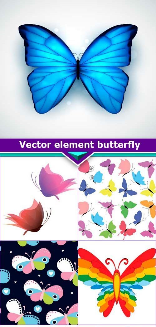 Vector element butterfly 11x EPS