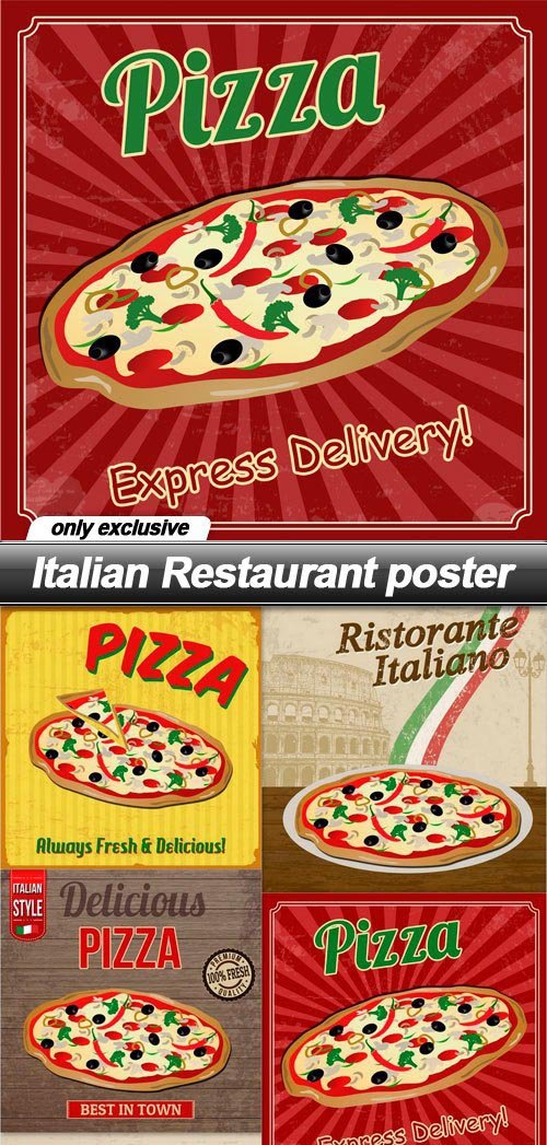 Italian Restaurant poster - 8 EPS