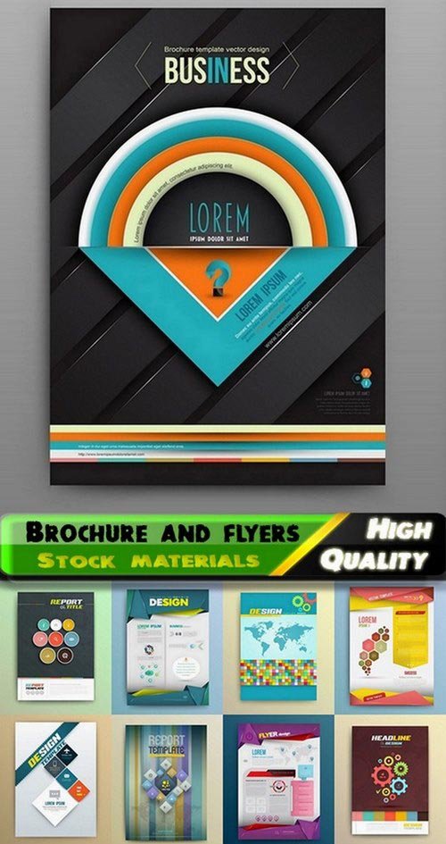 Brochure and flyers template design in vector from stock #56 - 25 Eps