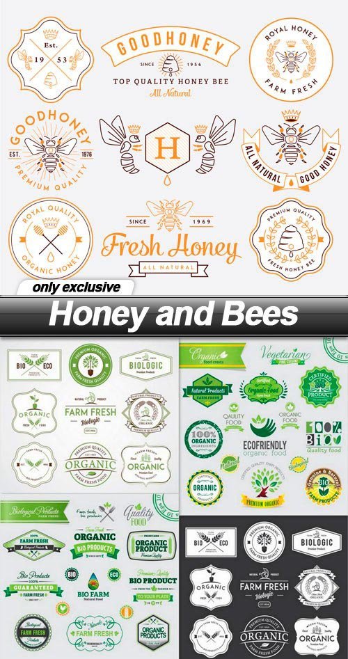 Honey and Bees - 12 EPS
