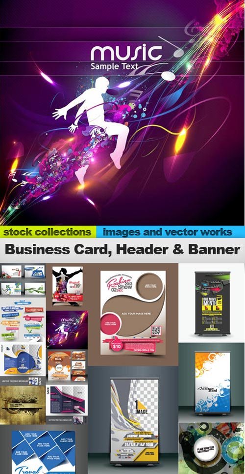 Business Card, Header & Banner,25 x EPS