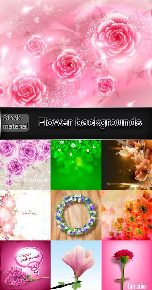 Flower beautiful vector backgrounds