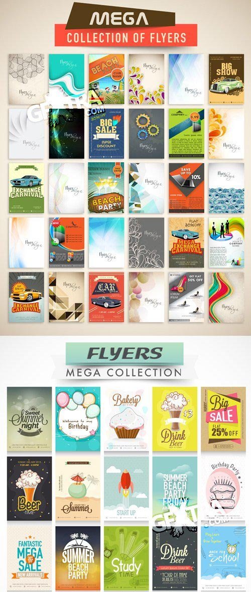 Flyers Collection Vector