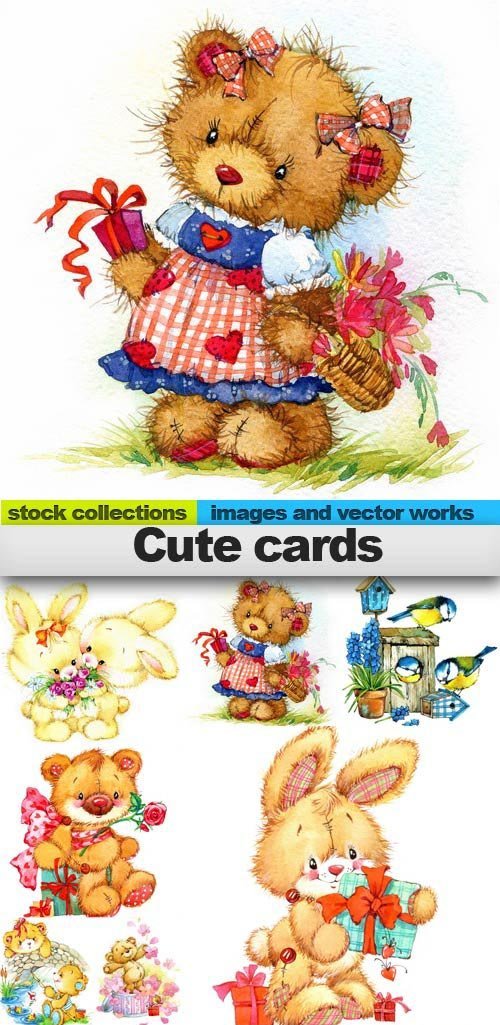 Cute cards 2, 15 x UHQ JPEG