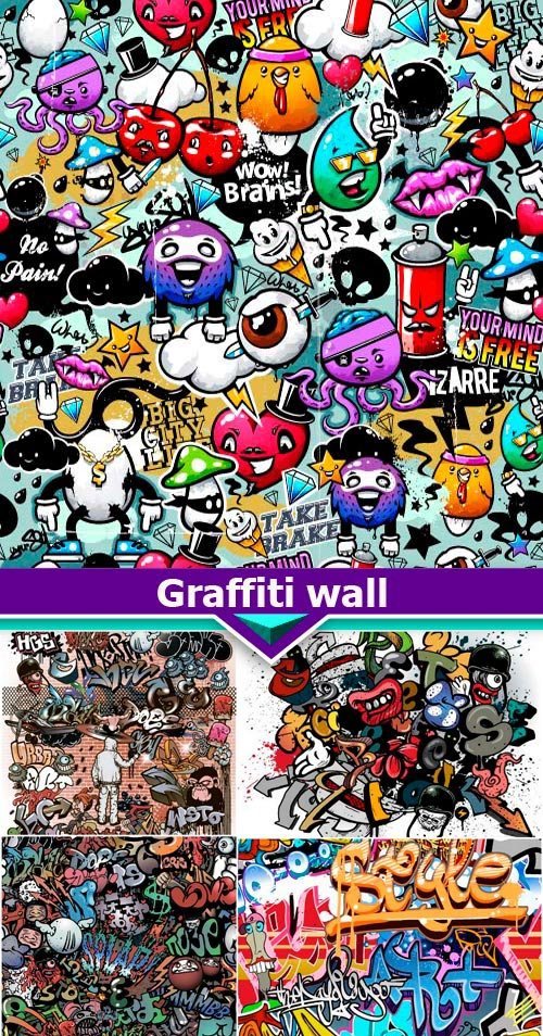 Graffiti wall 11X EPS