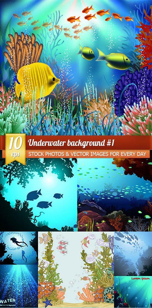 Underwater background 1, 10 x EPS