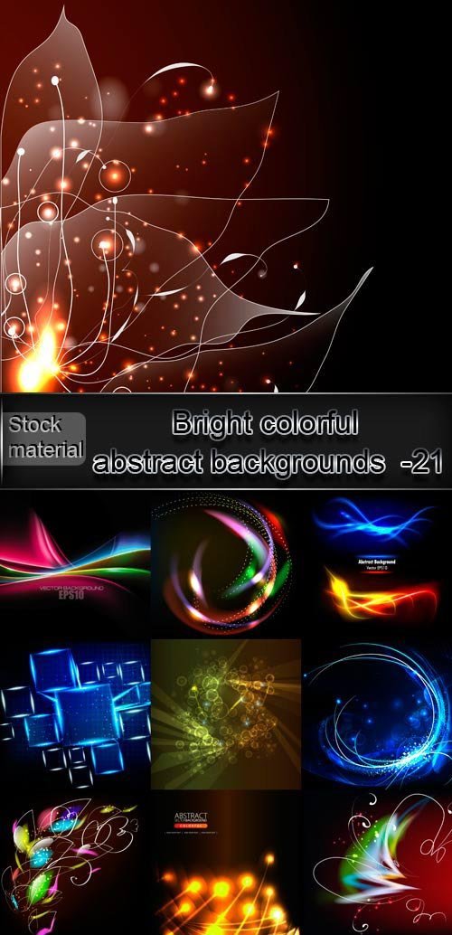 Bright colorful abstract backgrounds vector -21