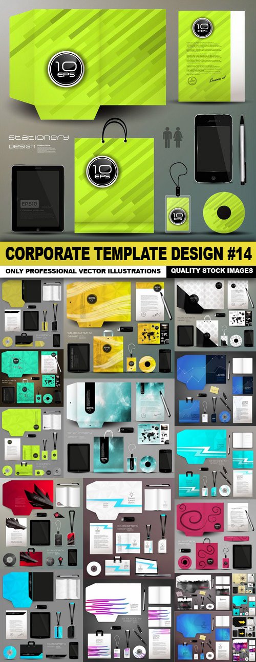 Corporate Template Design #14 - 20 Vector
