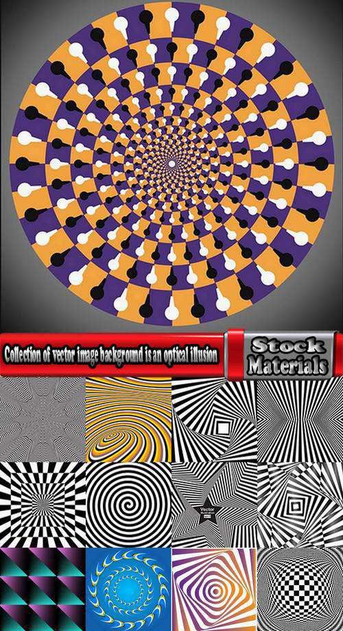 Collection of vector image background is an optical illusion poster flyer banner