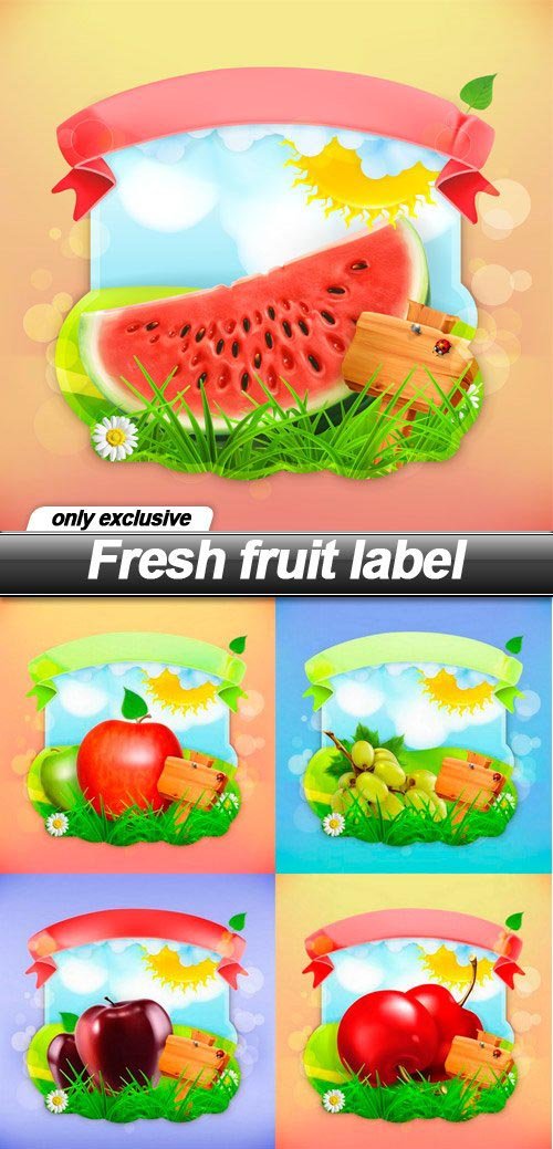 Fresh fruit label - 10 EPS