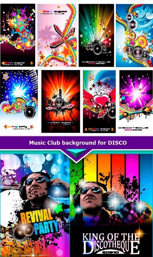 Music Club background for DISCO 8x EPS