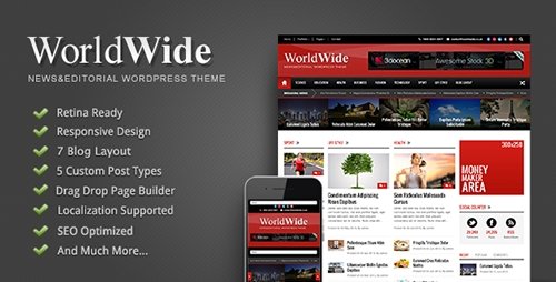 ThemeForest - World Wide v1.04 - Responsive Magazine WP Theme