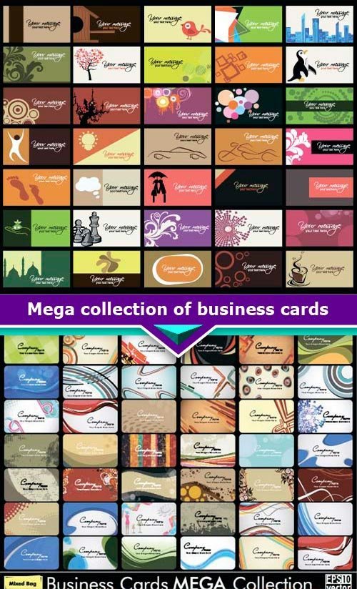 Mega collection of business cards 8x EPS