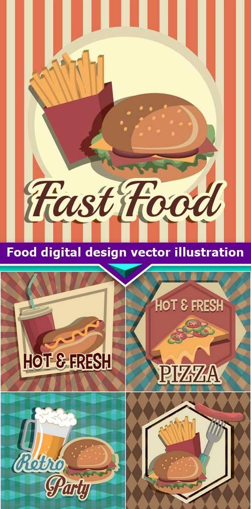 Food digital design vector illustration 10X EPS