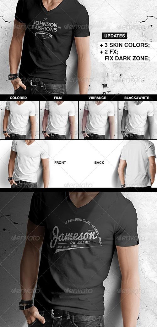 GraphicRiver - Mens T-shirt Mock-up