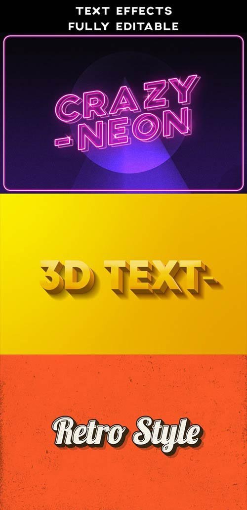GraphicRiver - Text Effects | Vintage | 3D | Retro | Neon